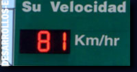 panel indicacor de velocidad