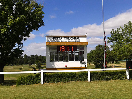 display indicador de  medicion de saltos de caballos
